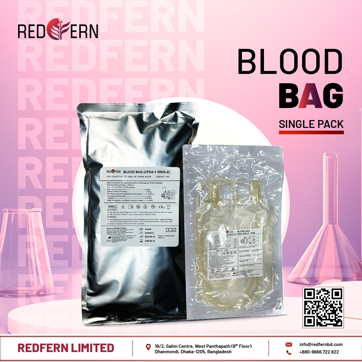 Redfern Blood Bag - Single Pack